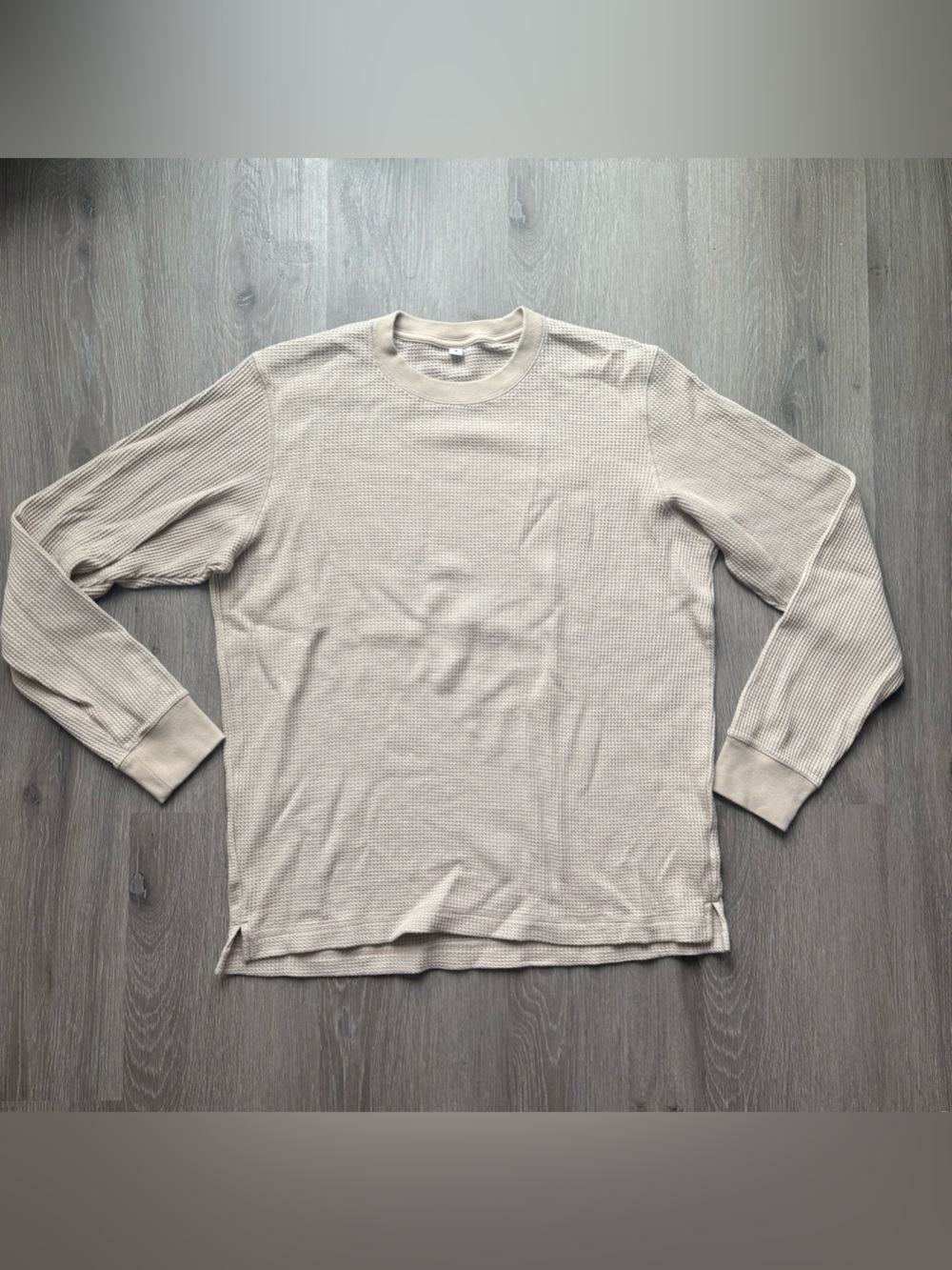 Uniqlo Beige Waffle Knit Men’s